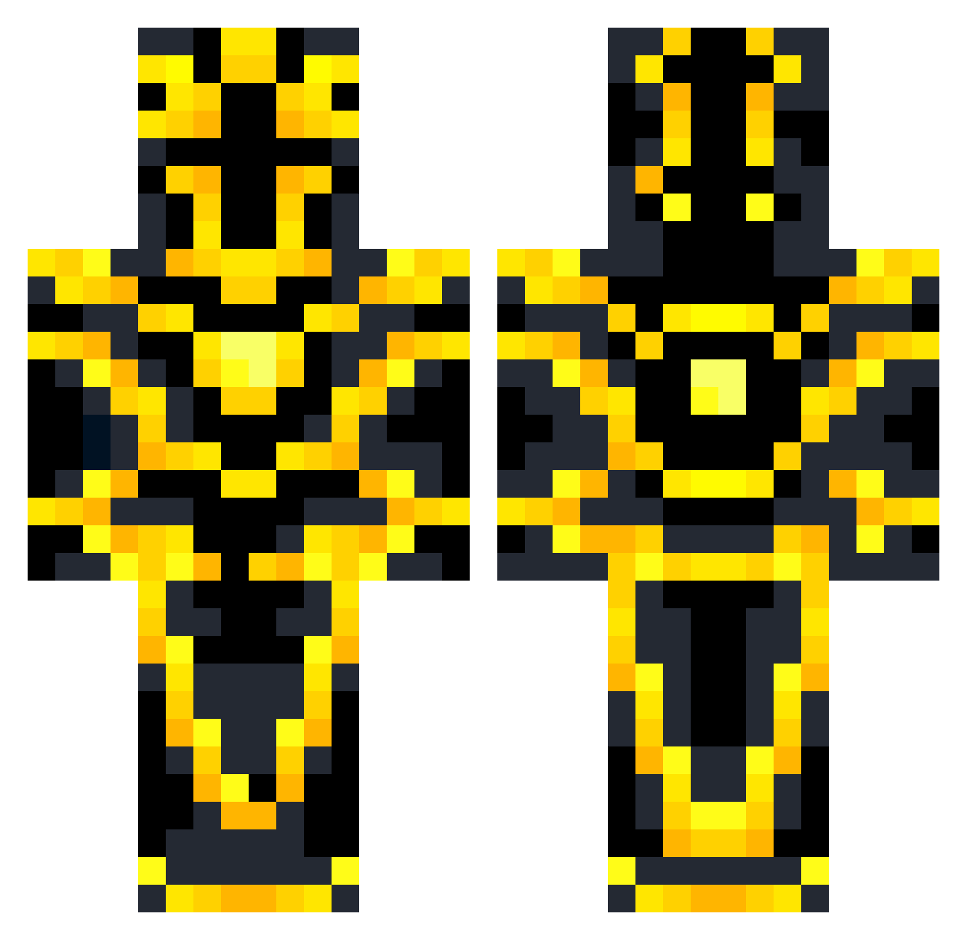 Snowbeast4115 Minecraft skin, front and back view