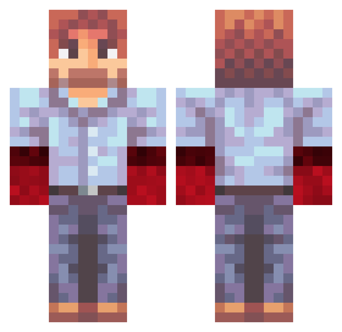 Boxx_Ross Minecraft skin, front and back view