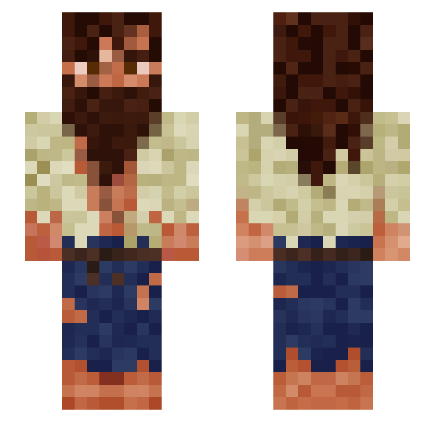 The_MLG_Kuli Minecraft skin, front and back view