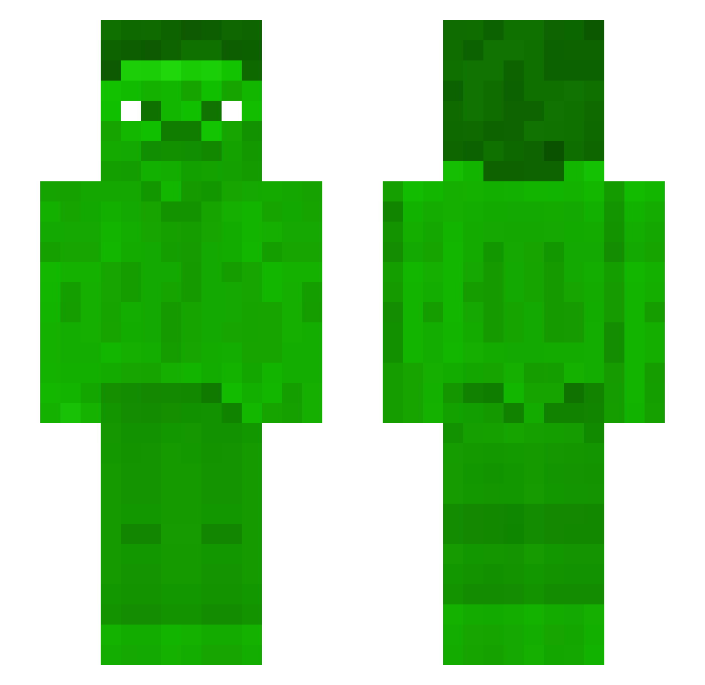 Xylosbad Minecraft skin, front and back view