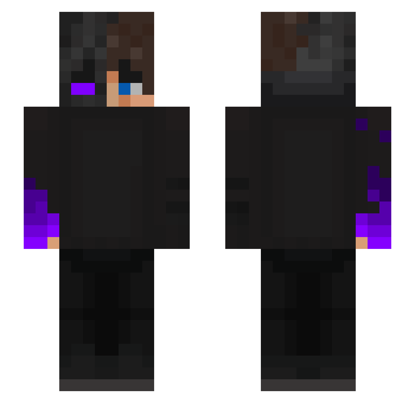 _krols Minecraft skin, front and back view