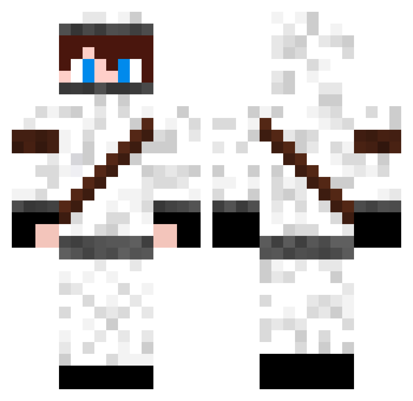 Innovating Minecraft skin, front and back view