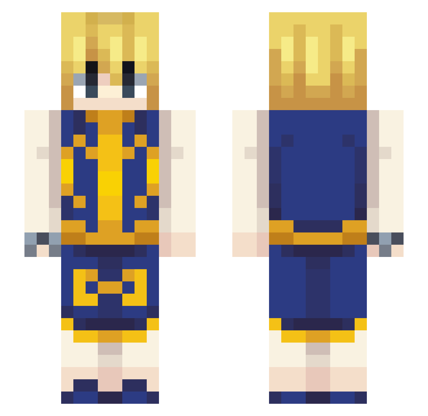 kurapika69420 Minecraft skin, front and back view