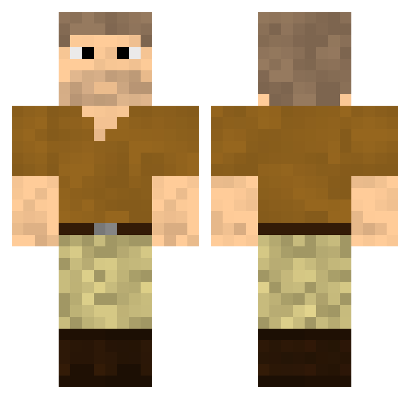 VikingArne Minecraft skin, front and back view