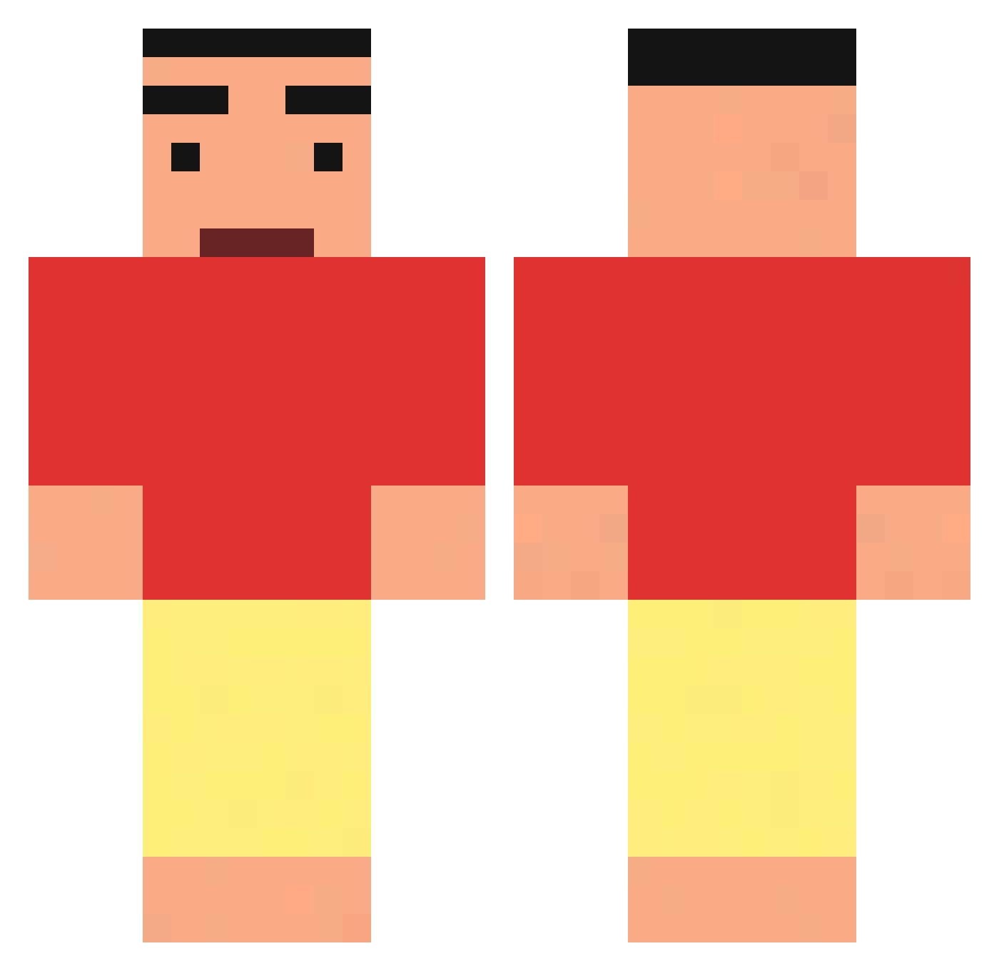 Nathaniell_ Minecraft skin, front and back view