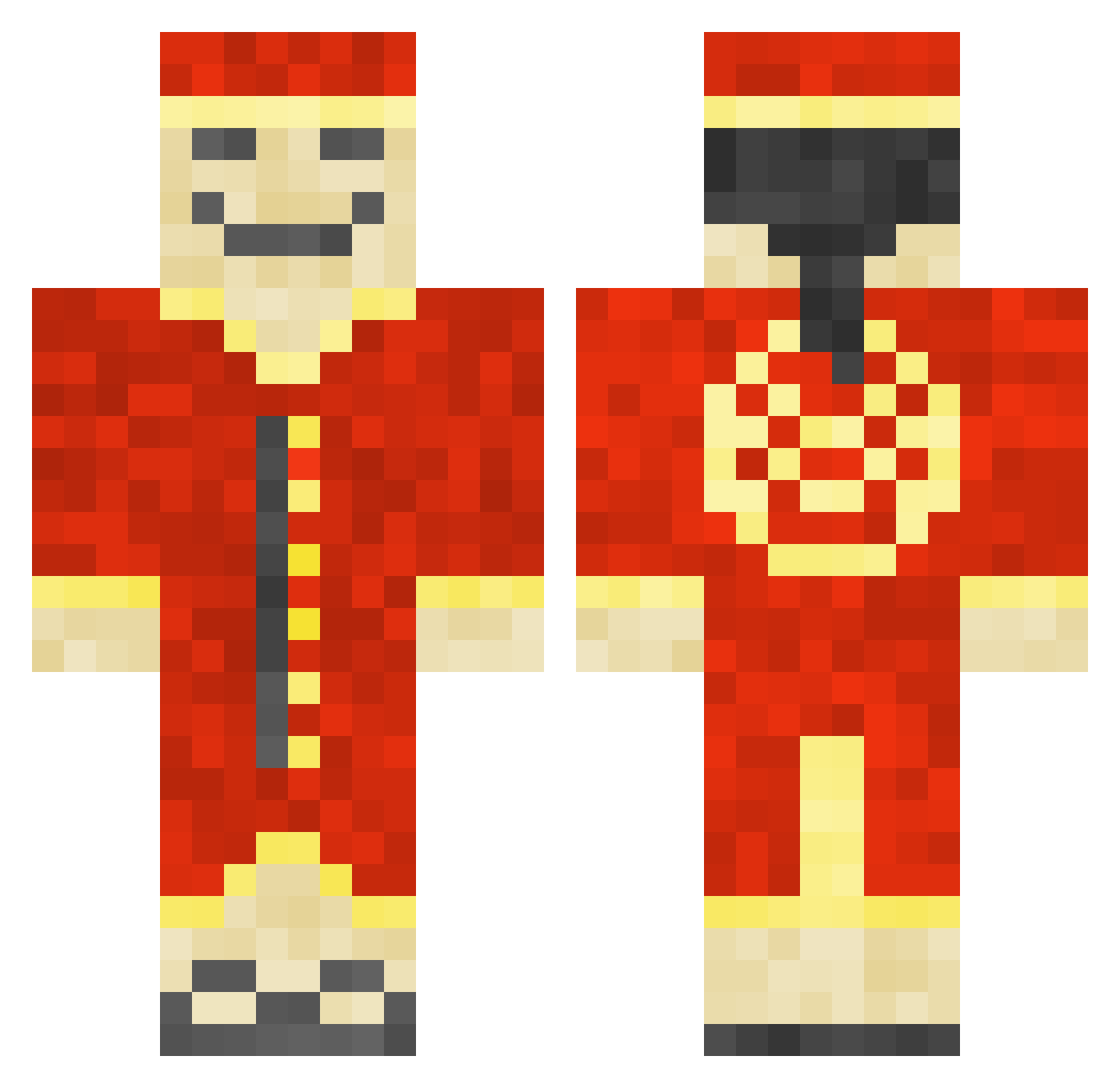 asiandogeater69 Minecraft skin, front and back view