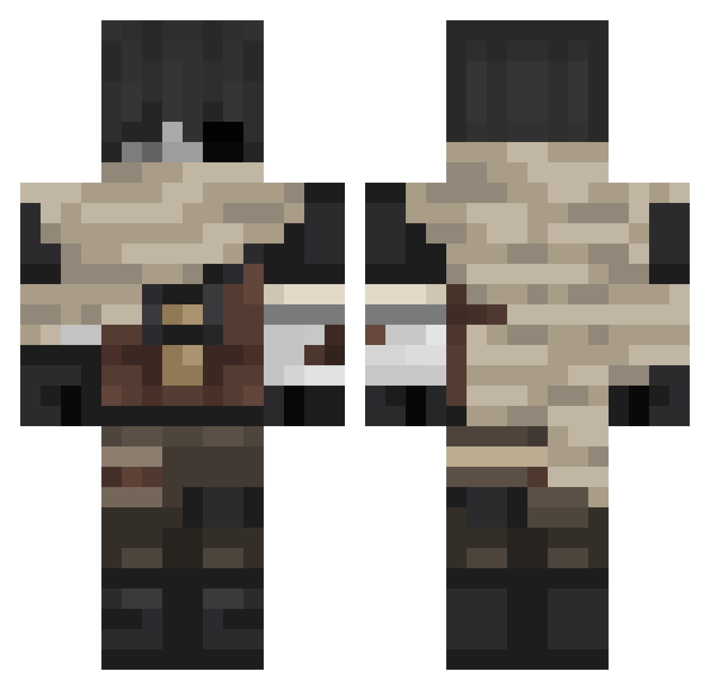 kayoz89 Minecraft skin, front and back view