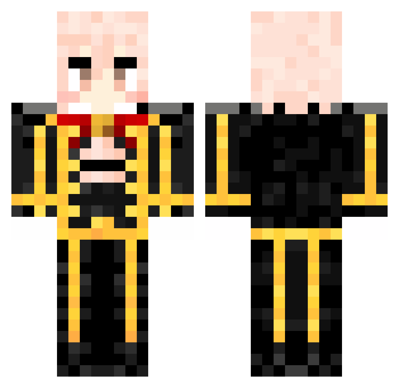 RUMM1E Minecraft skin, front and back view