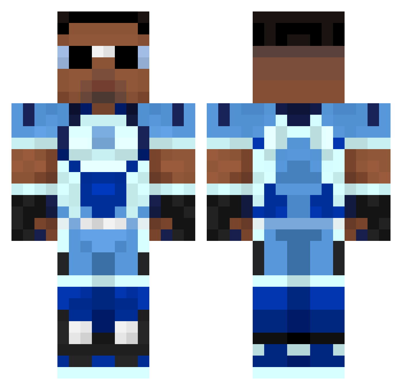 frrad Minecraft skin, front and back view