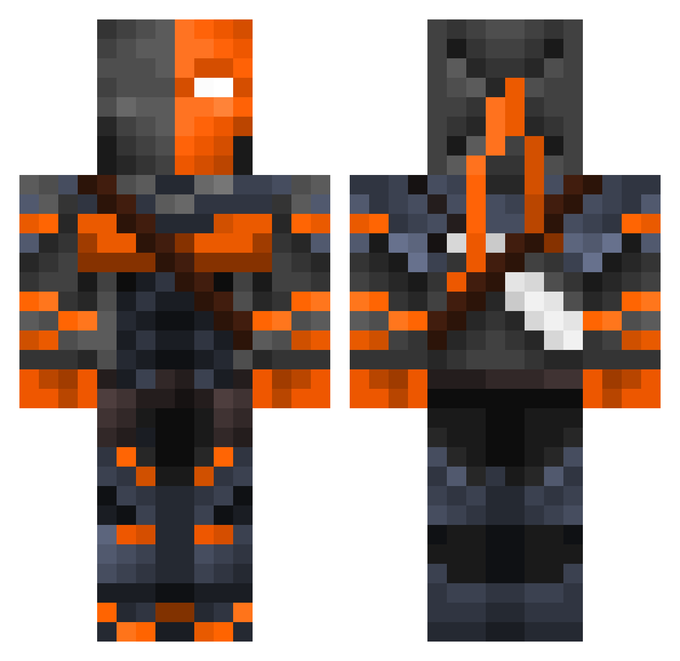 BivolTheGreat Minecraft skin, front and back view