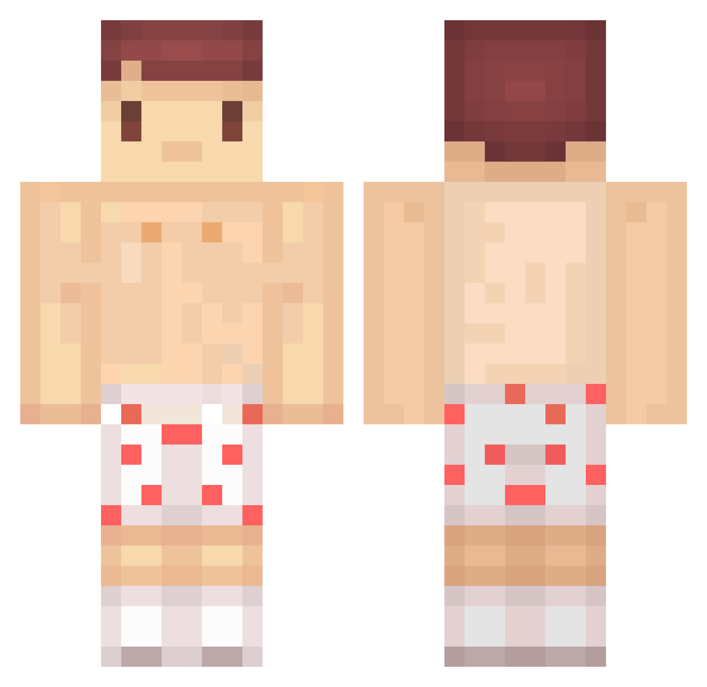 Houtdweilen Minecraft skin, front and back view