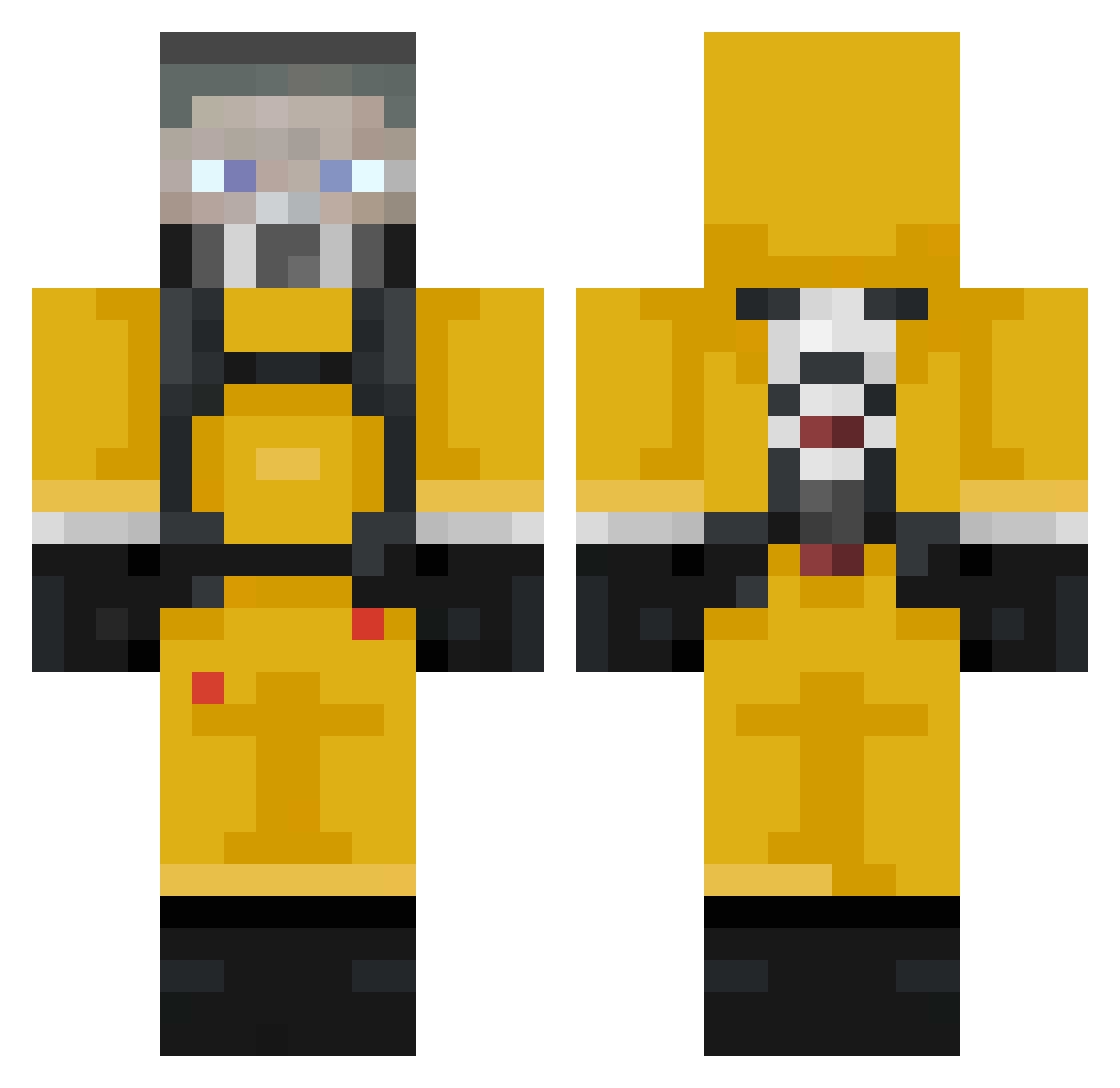 judelo Minecraft skin, front and back view