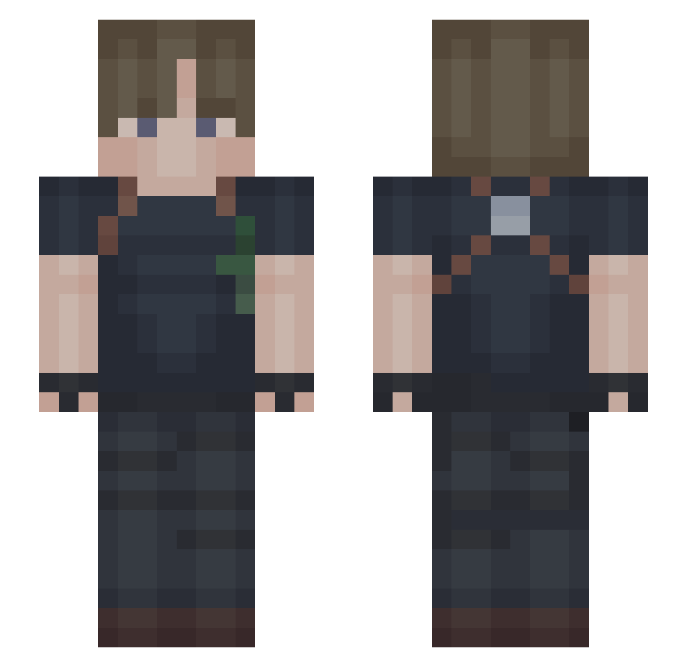 TheComboMx Minecraft skin, front and back view