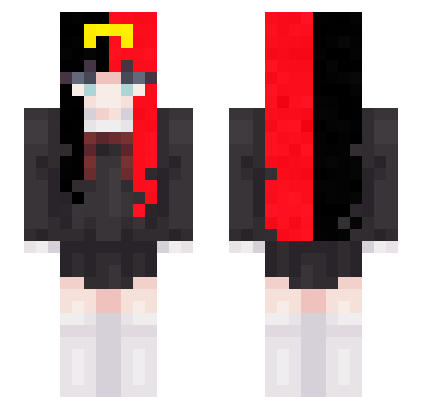 zDavid24 Minecraft skin, front and back view