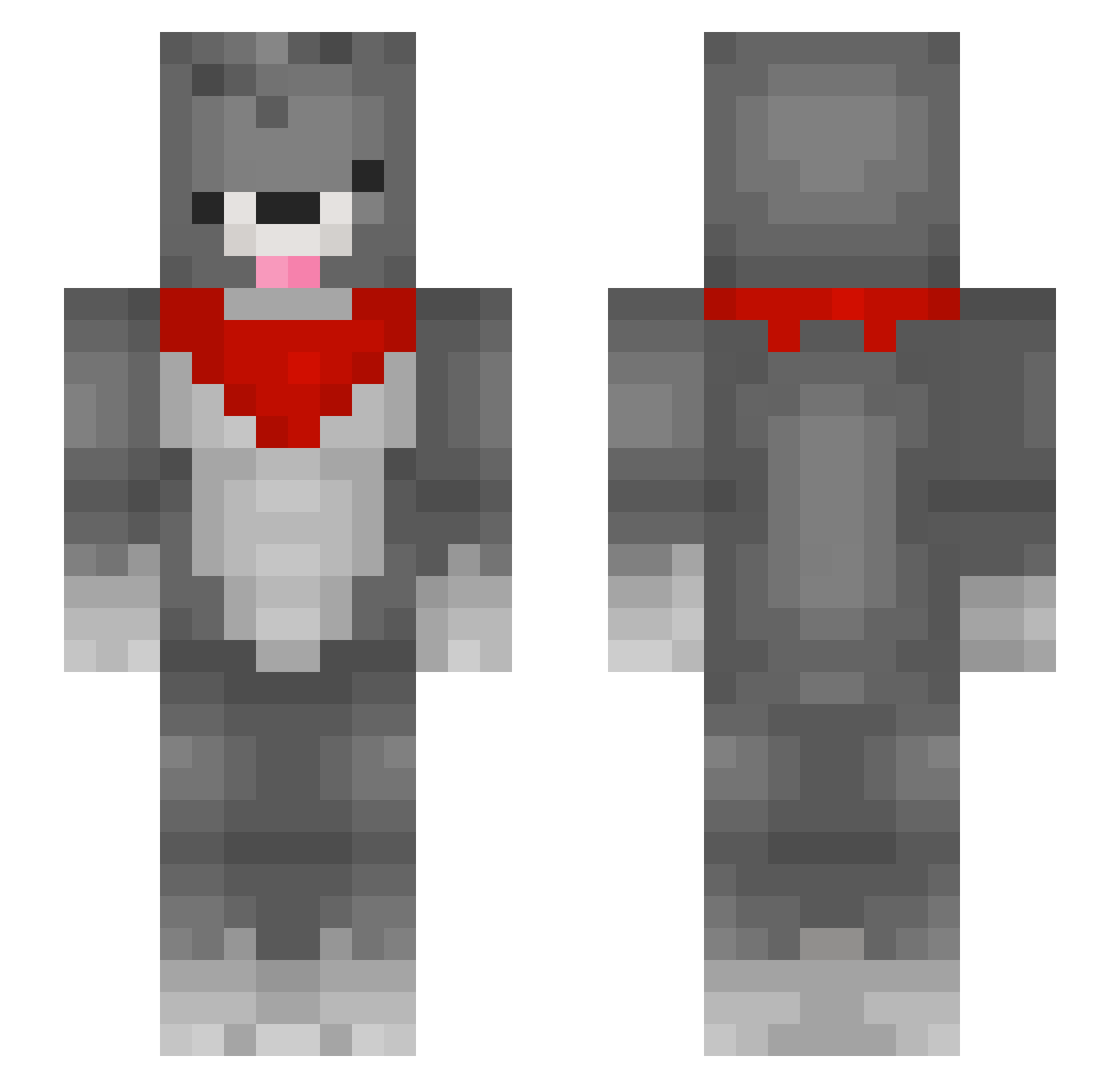 werewoIfie Minecraft skin, front and back view