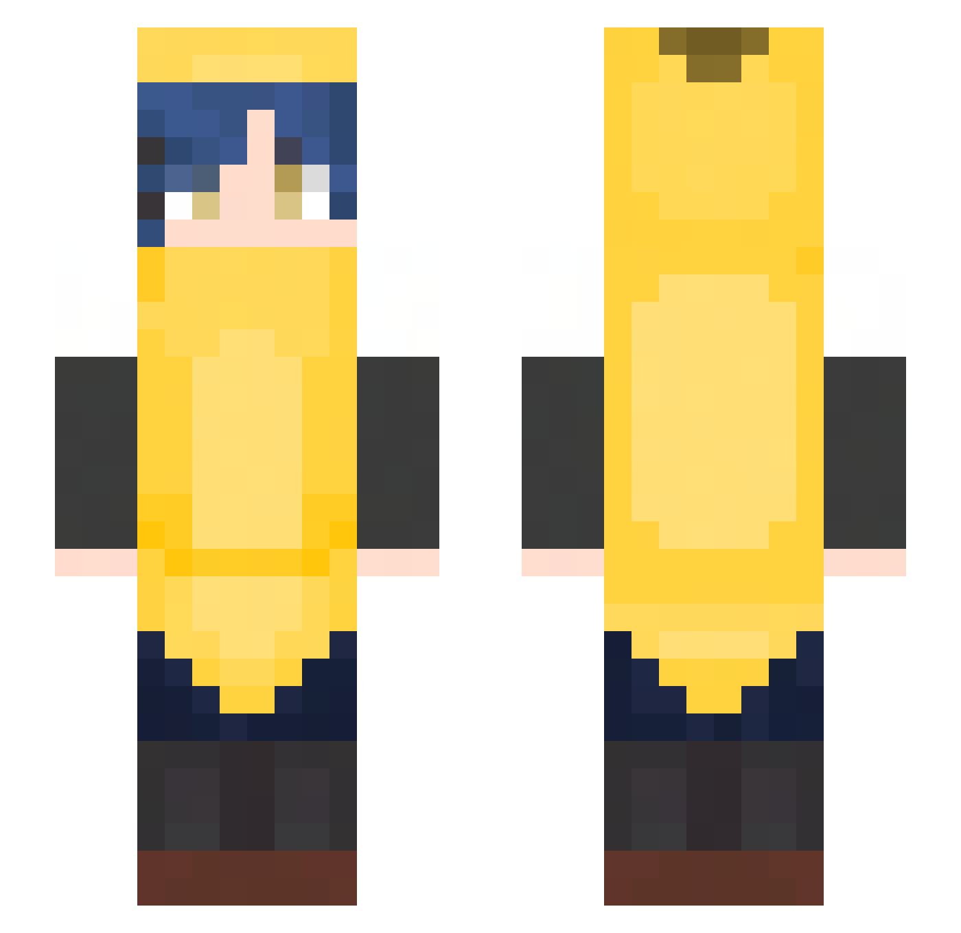 Taldo_Diamond Minecraft skin, front and back view