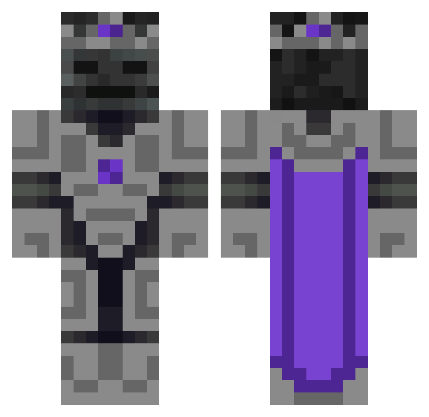 Jinzou1 Minecraft skin, front and back view