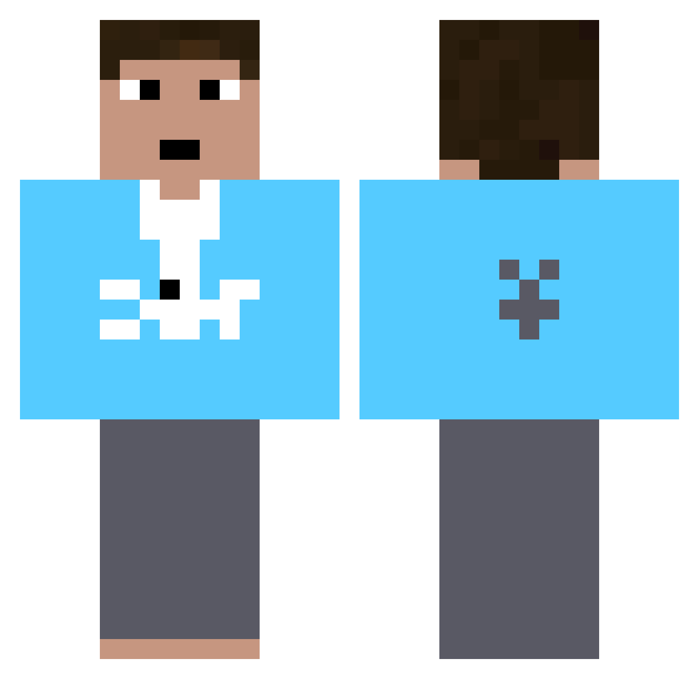 Gecko101013 Minecraft skin, front and back view