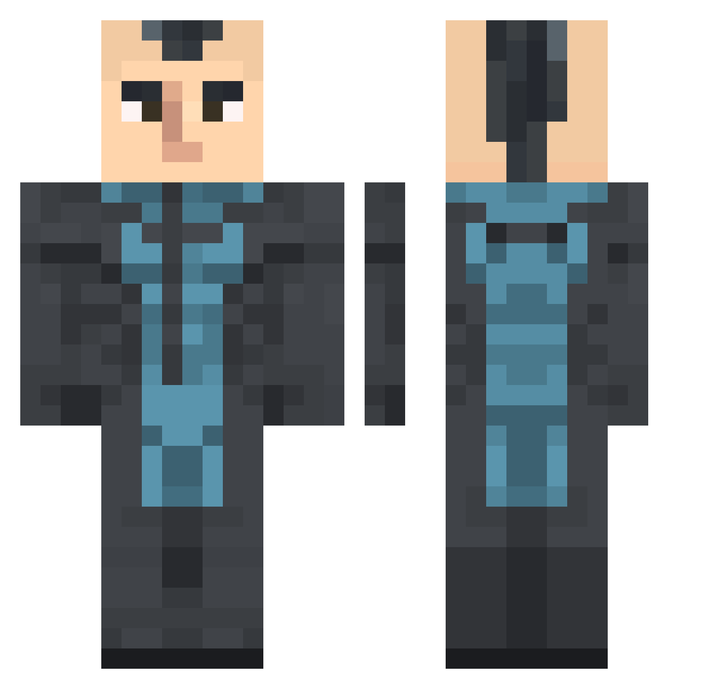 zanby Minecraft skin, front and back view