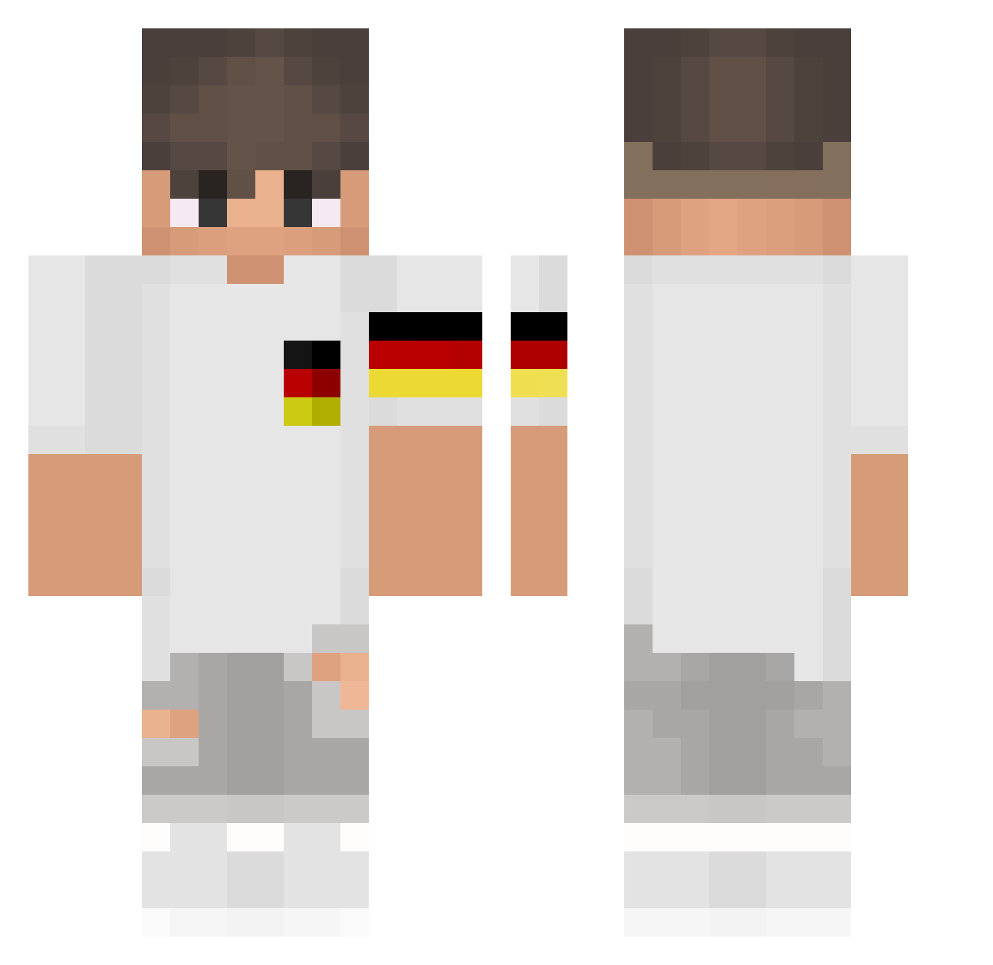 Bumpfbumber2012 Minecraft skin, front and back view