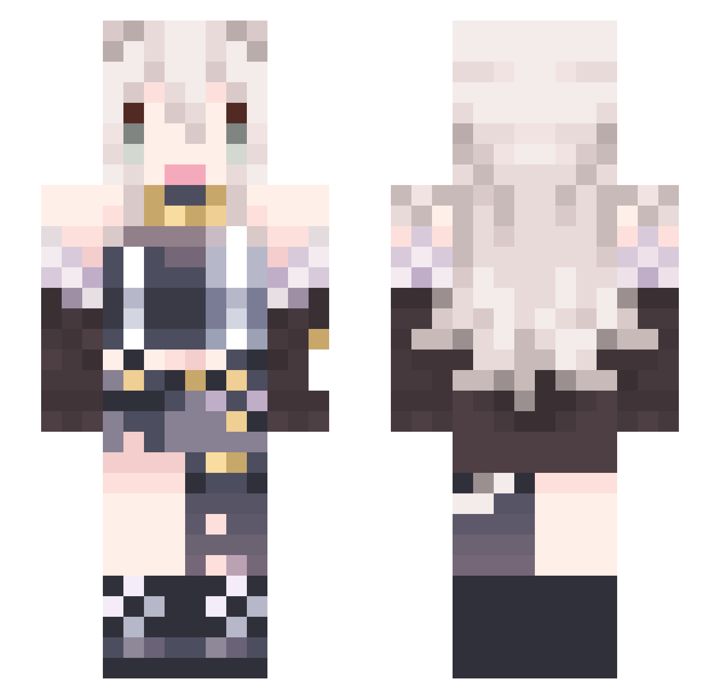 Koneko__Chan Minecraft skin, front and back view