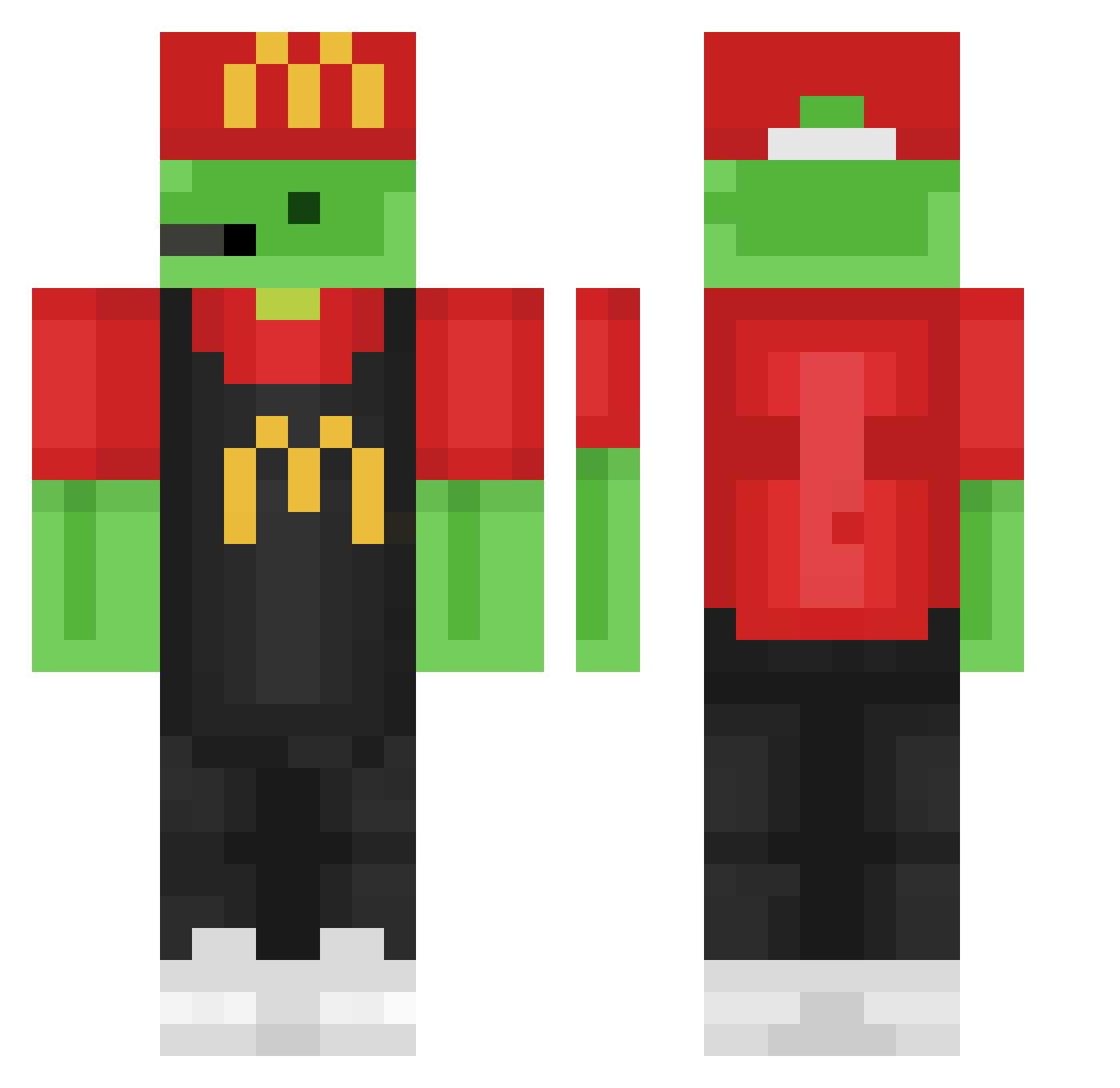 Emil00009 Minecraft skin, front and back view