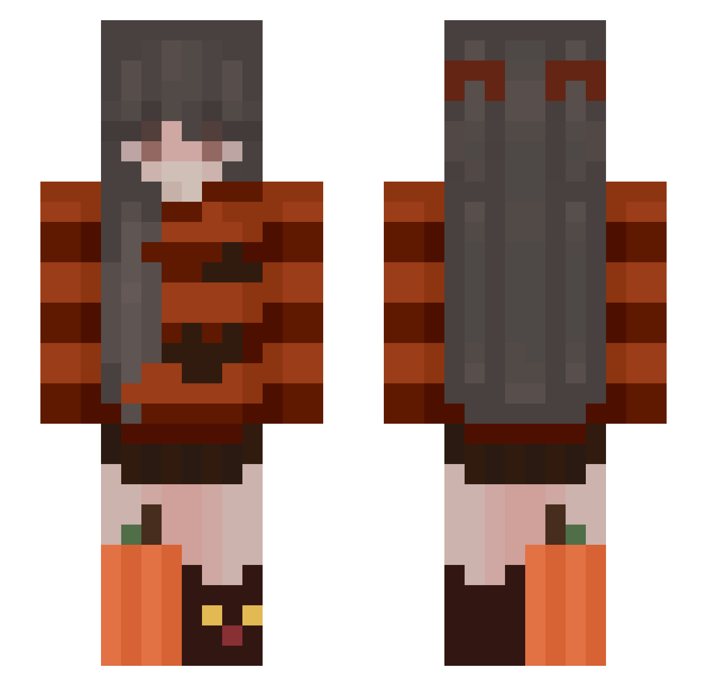 ArcticAlpha_ Minecraft skin, front and back view