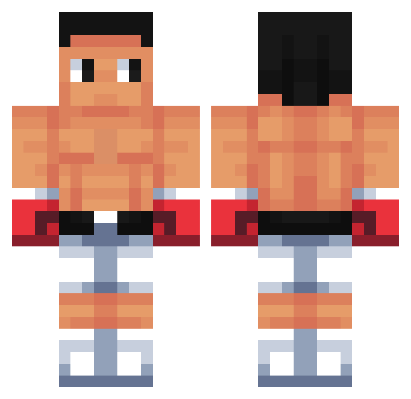 Lstarkk Minecraft skin, front and back view