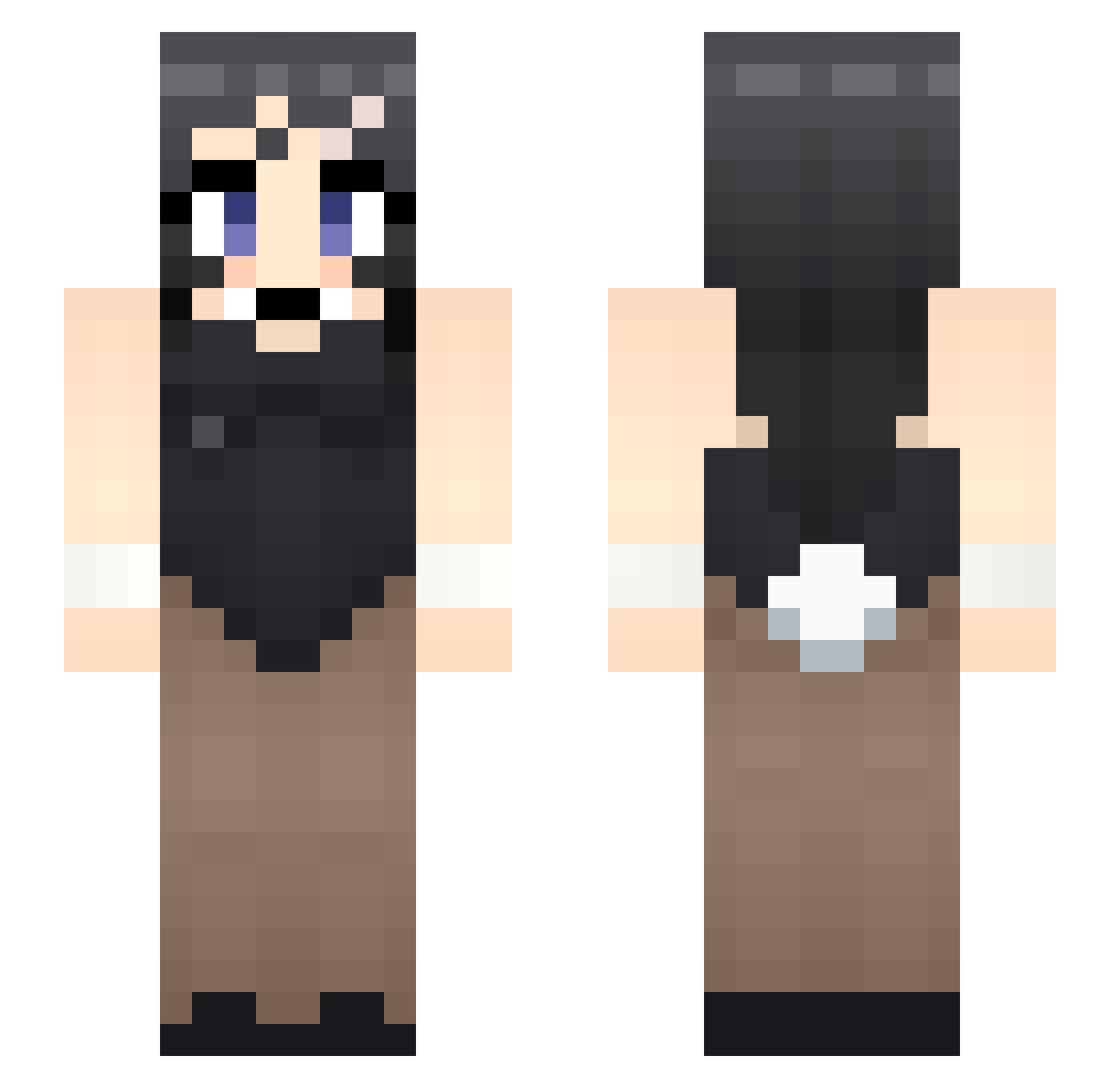 Ume_56JP Minecraft skin, front and back view