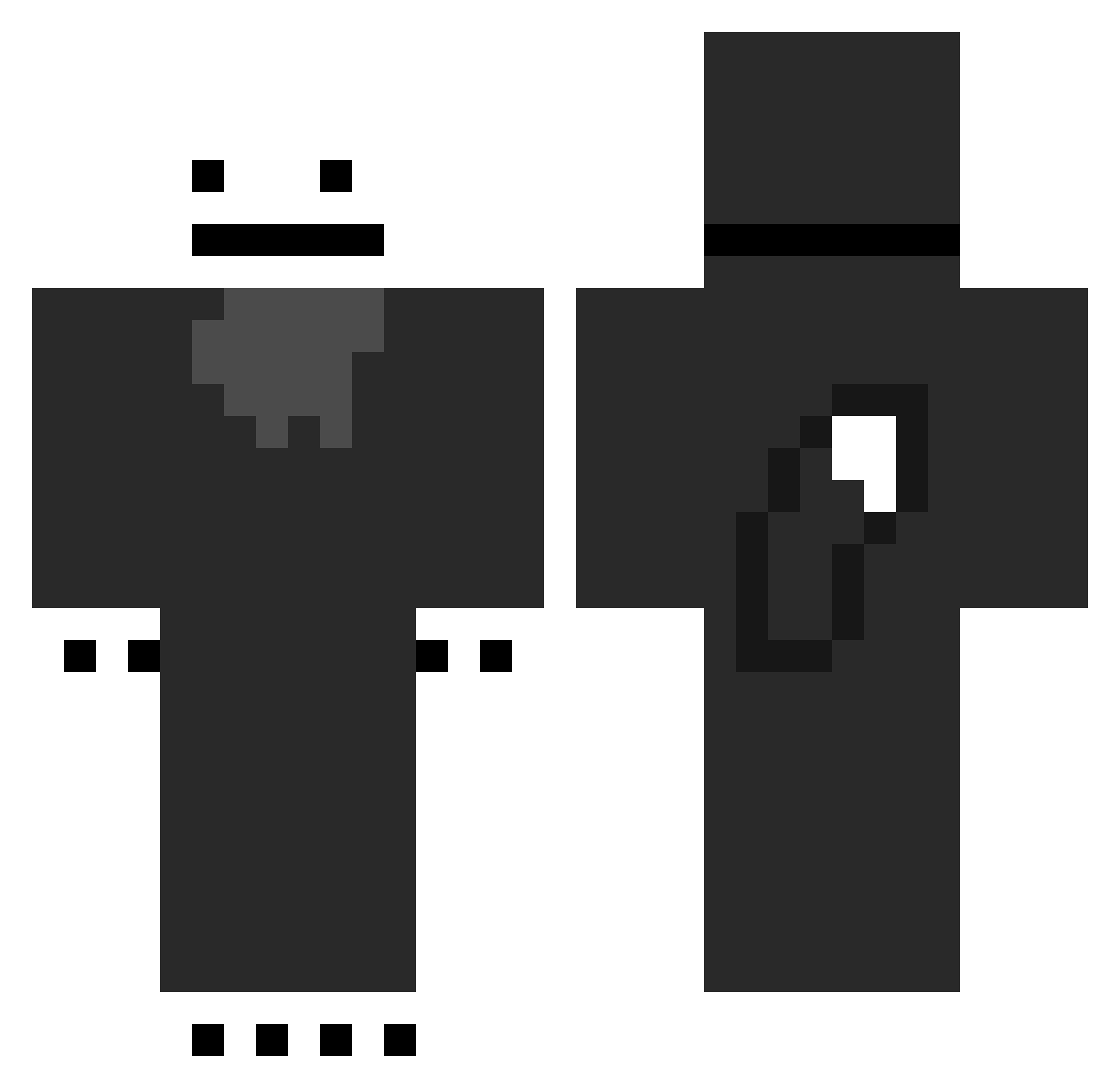 boor Minecraft skin, front and back view