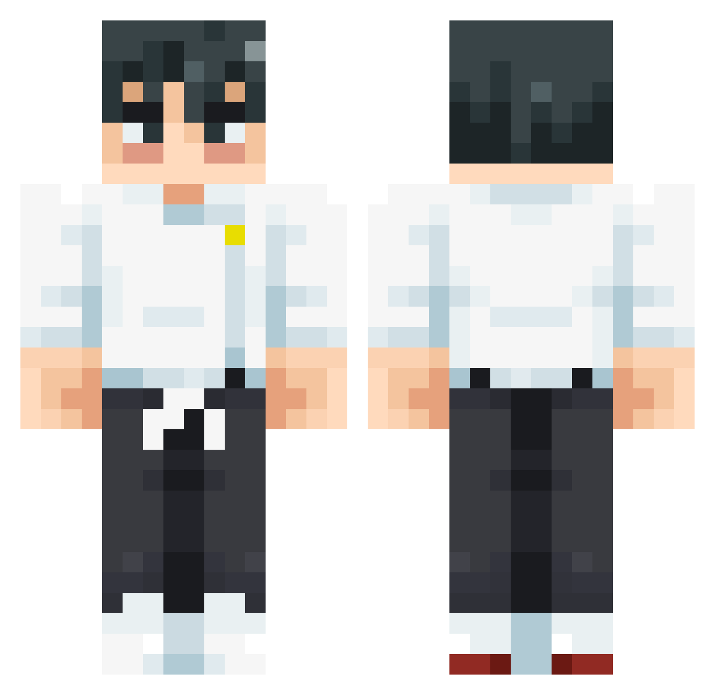 HiImDylan Minecraft skin, front and back view