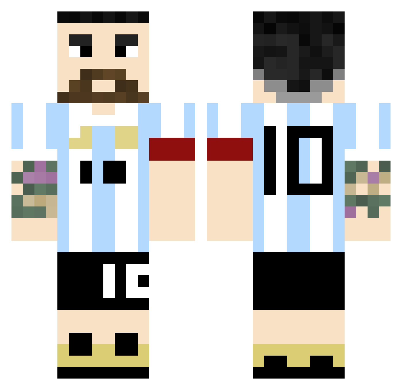 BigManSpirit Minecraft skin, front and back view