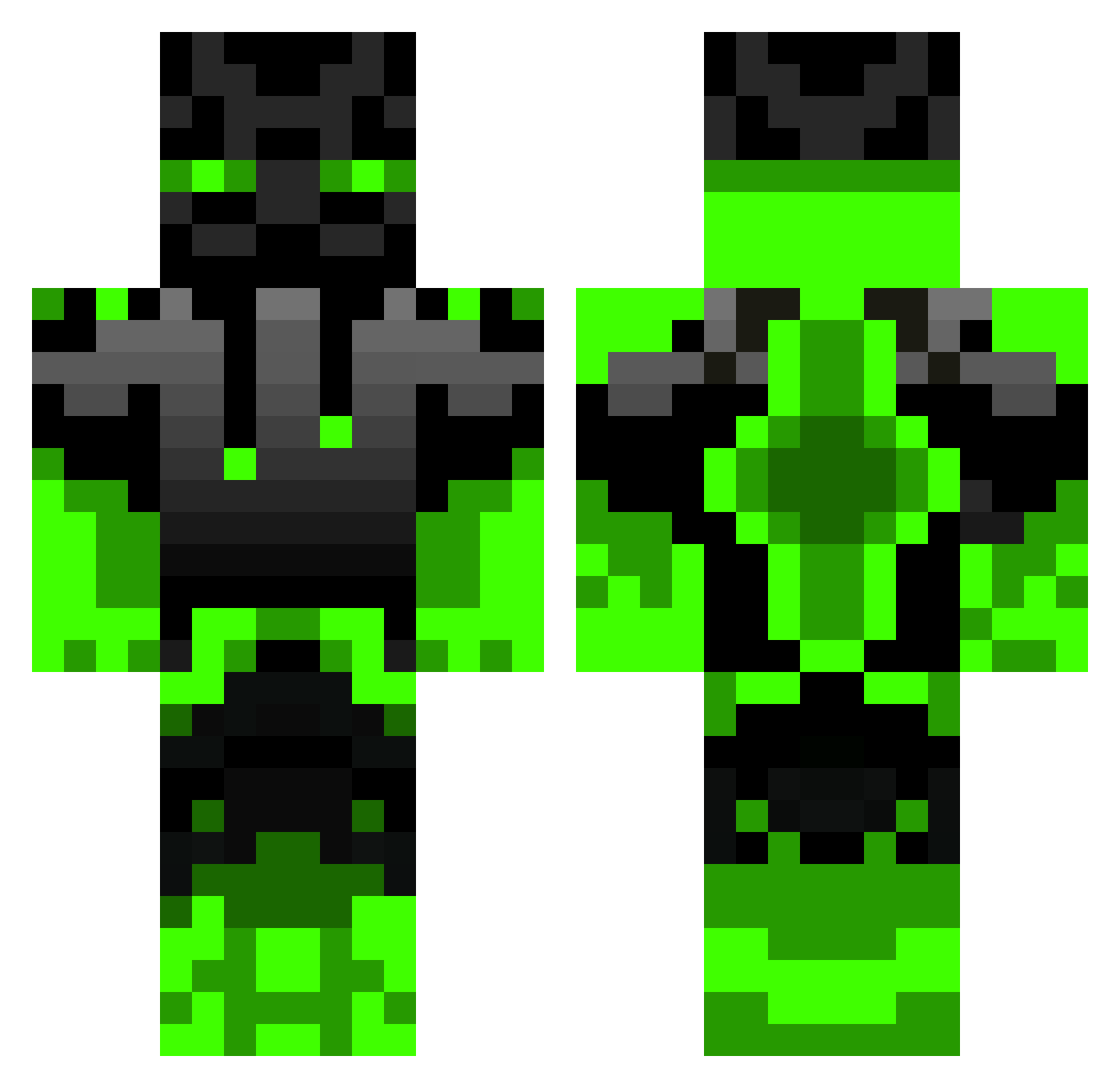 KillshotARV Minecraft skin, front and back view