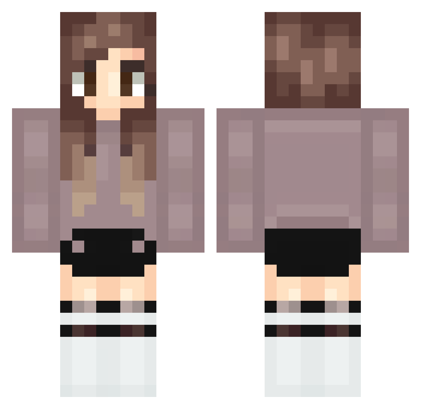 Batty Minecraft skin, front and back view