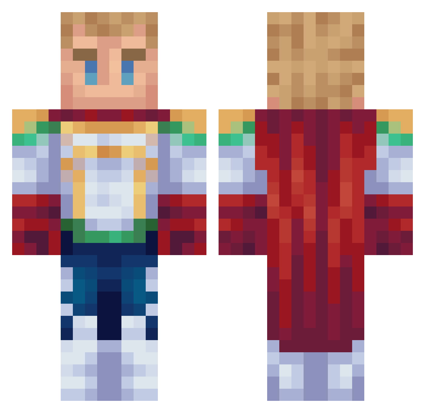 Lilo7153 Minecraft skin, front and back view