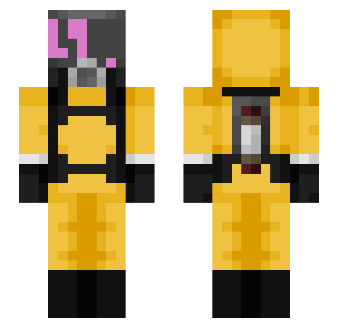 tornerinha Minecraft skin, front and back view