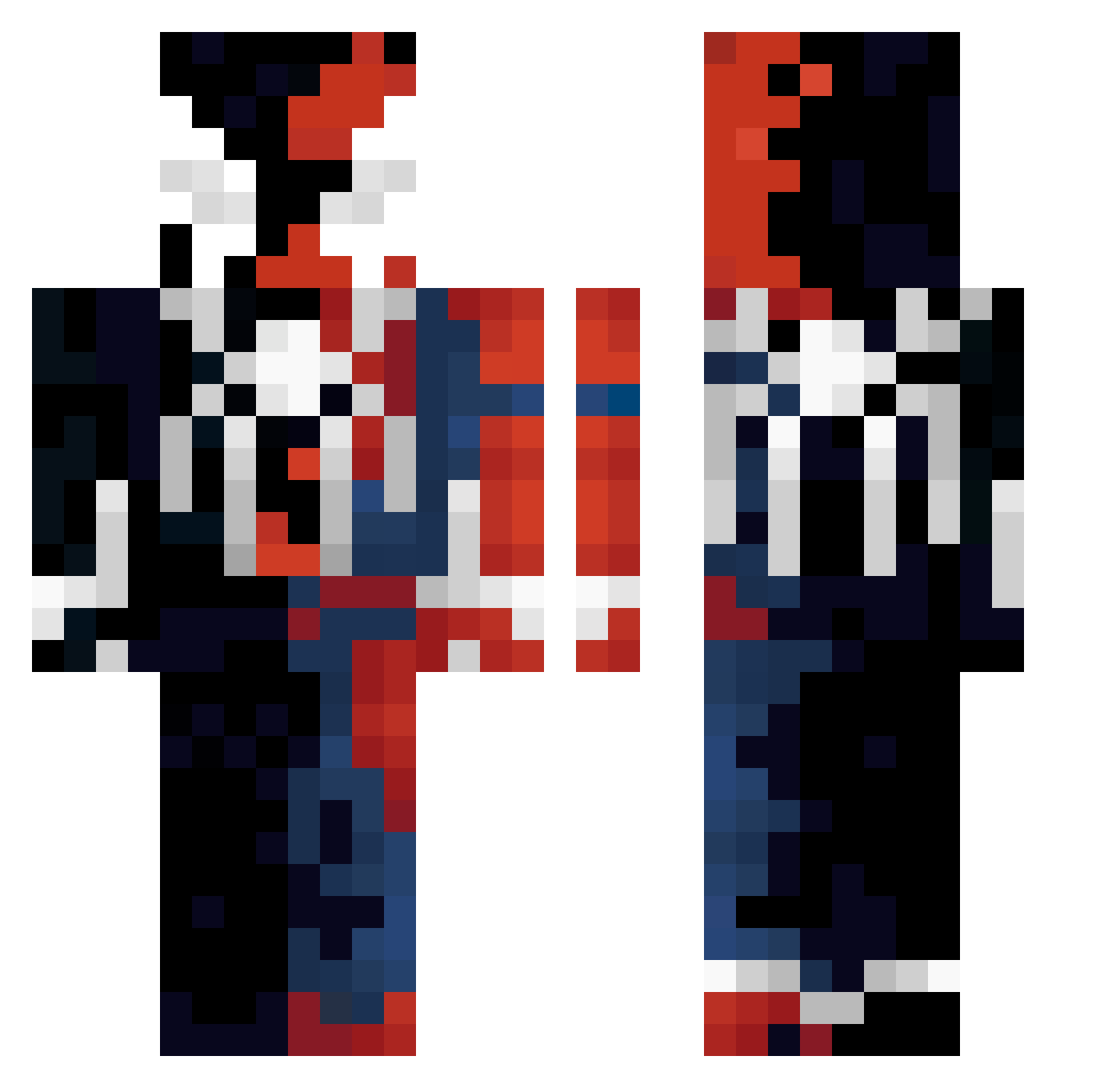 myckyy Minecraft skin, front and back view