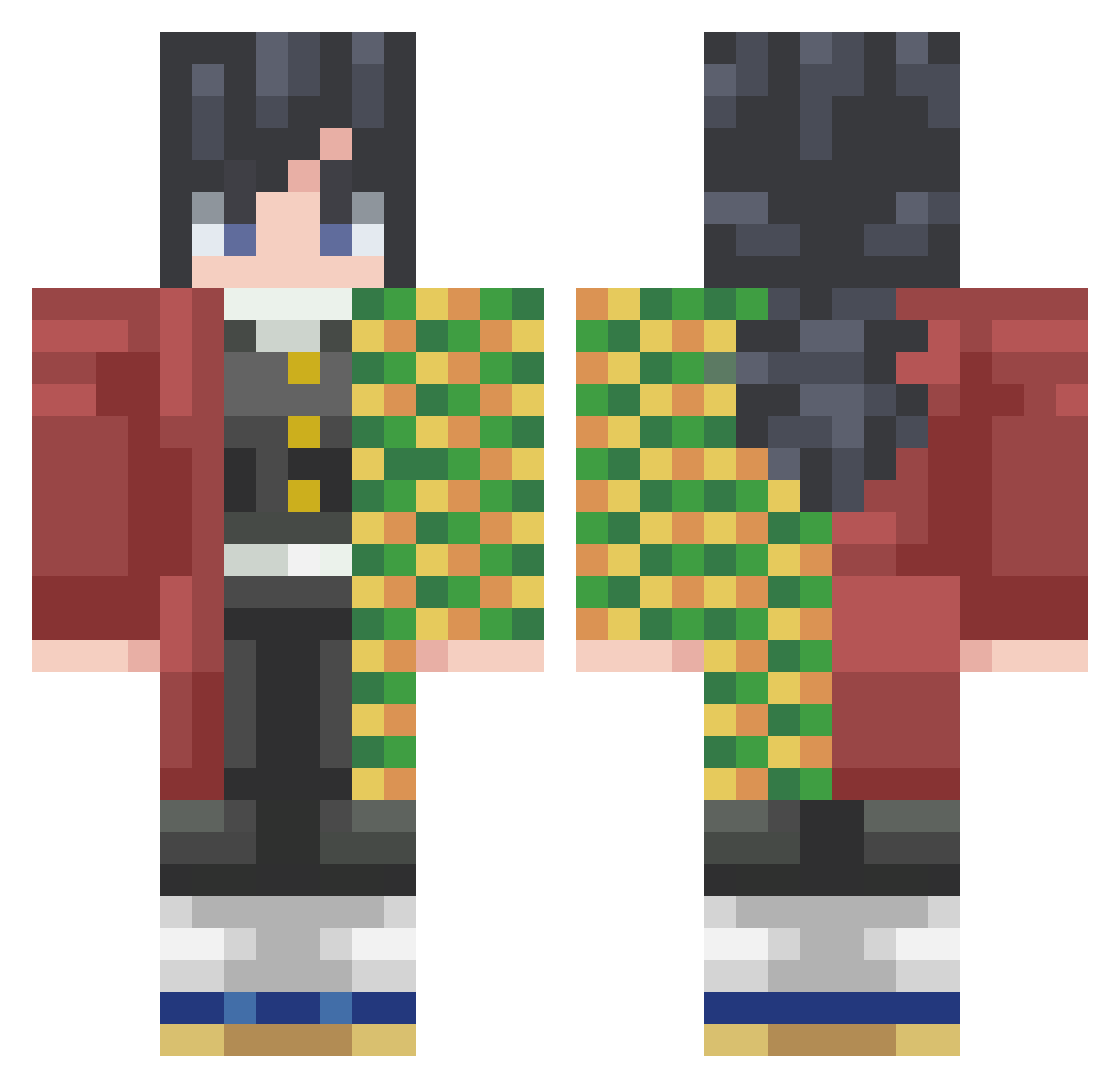 rupchand34 Minecraft skin, front and back view