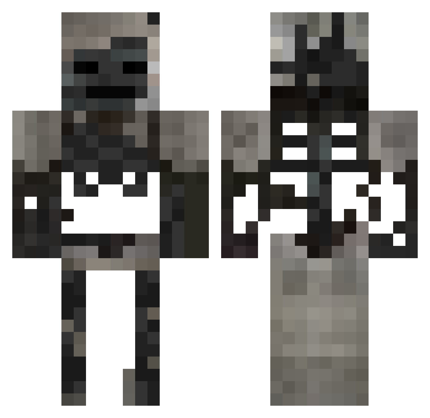 18vampires Minecraft skin, front and back view