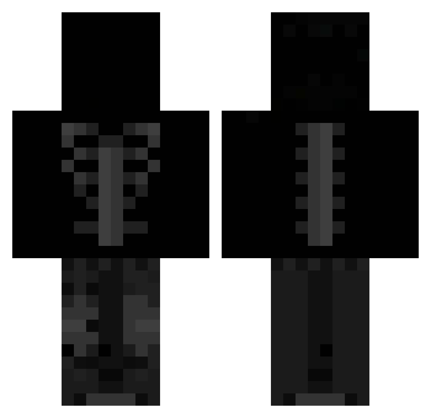 SWVG Minecraft skin, front and back view