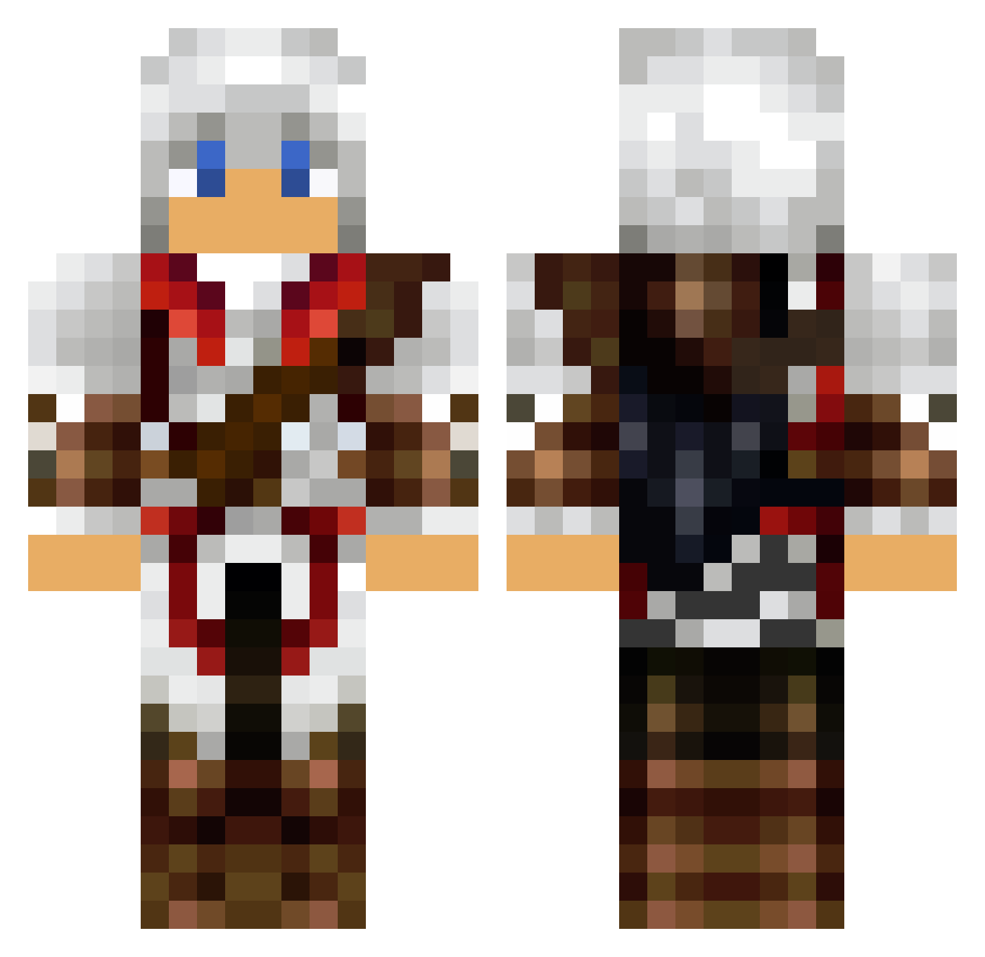 Sv2_Dawn_y24 Minecraft skin, front and back view