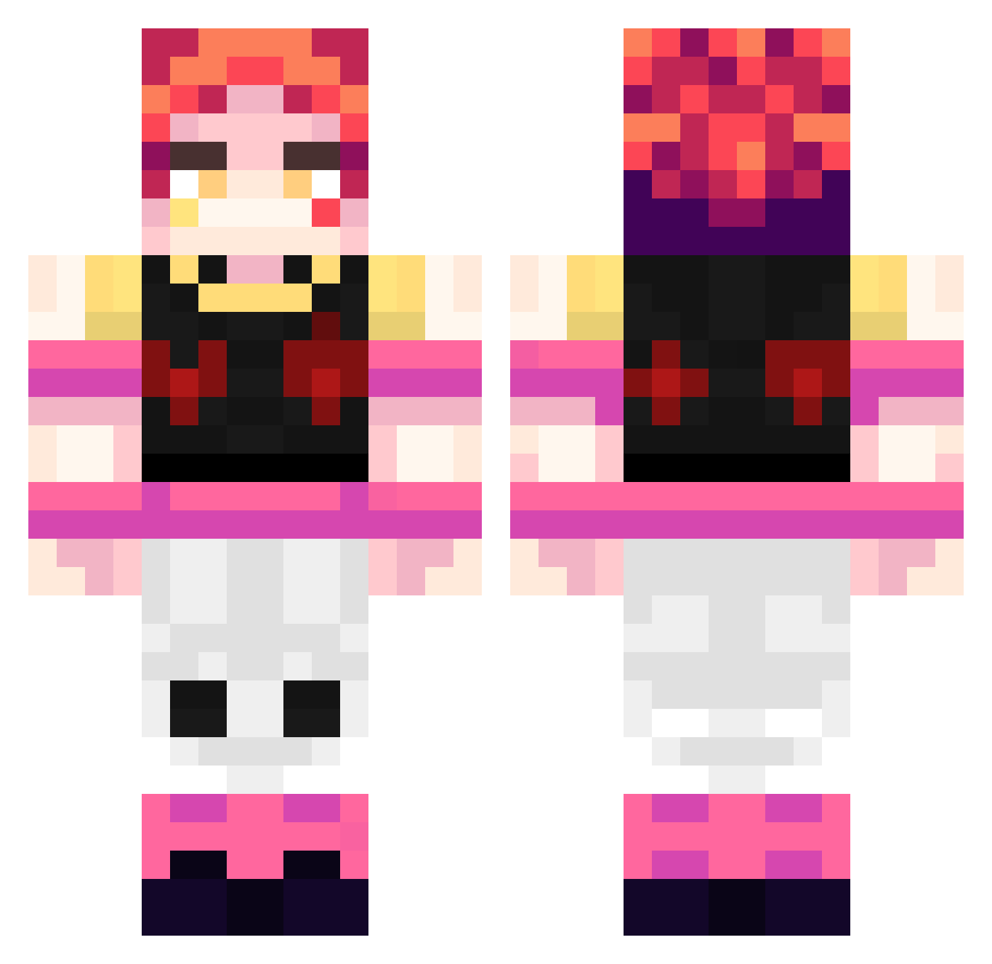zexfofo Minecraft skin, front and back view