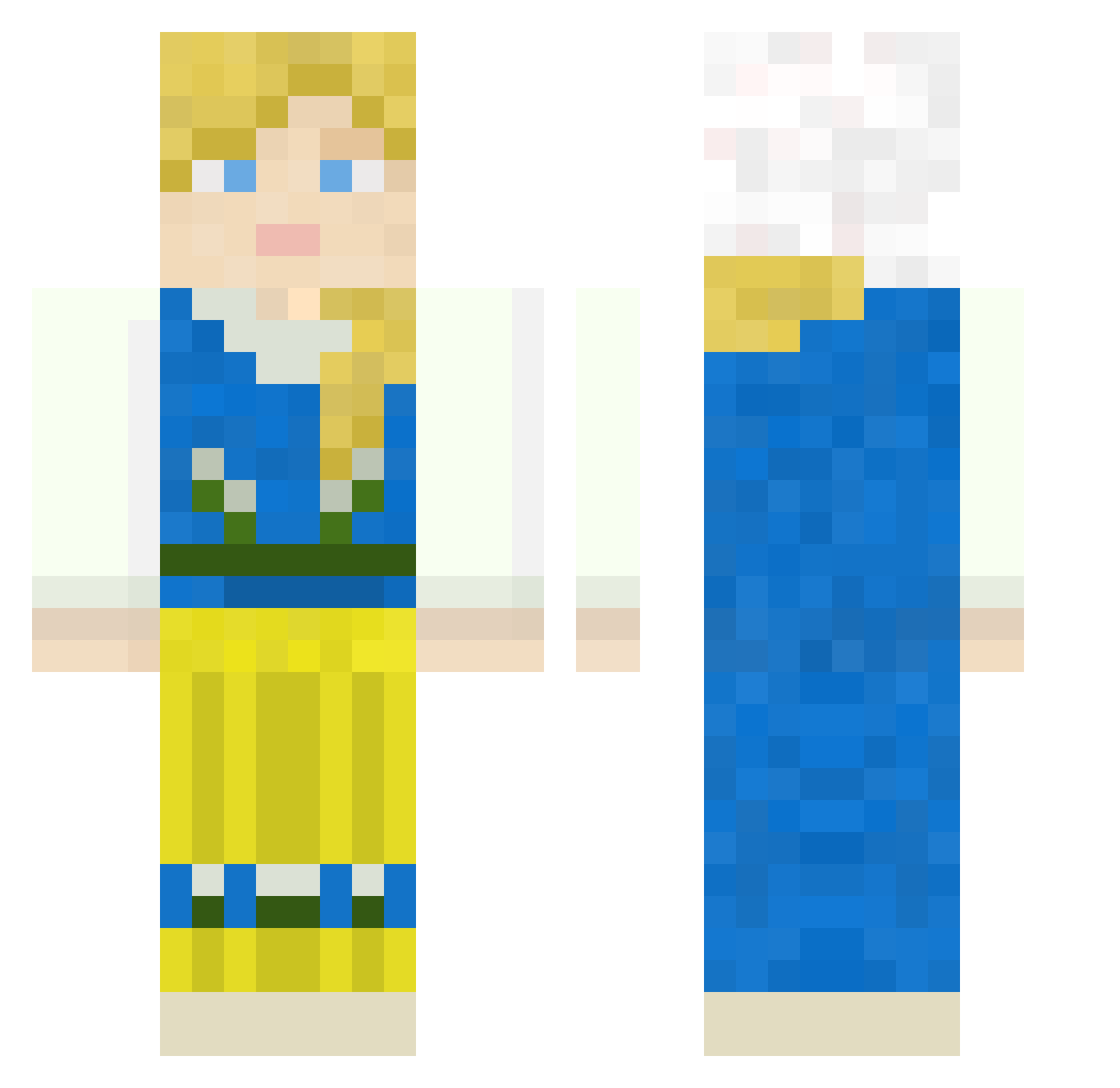 Cypseline Minecraft skin, front and back view