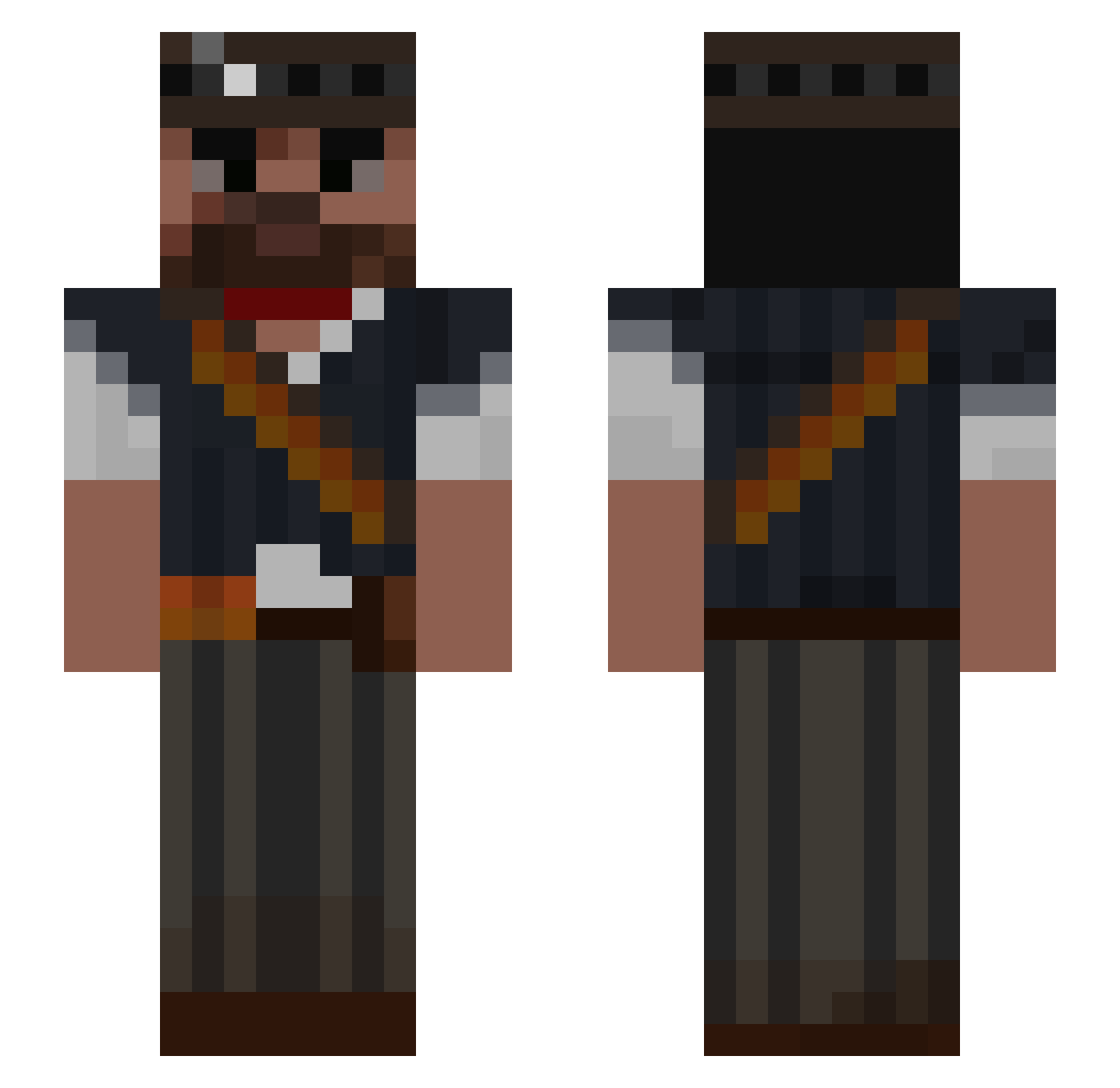Dr_Dumb_07 Minecraft skin, front and back view