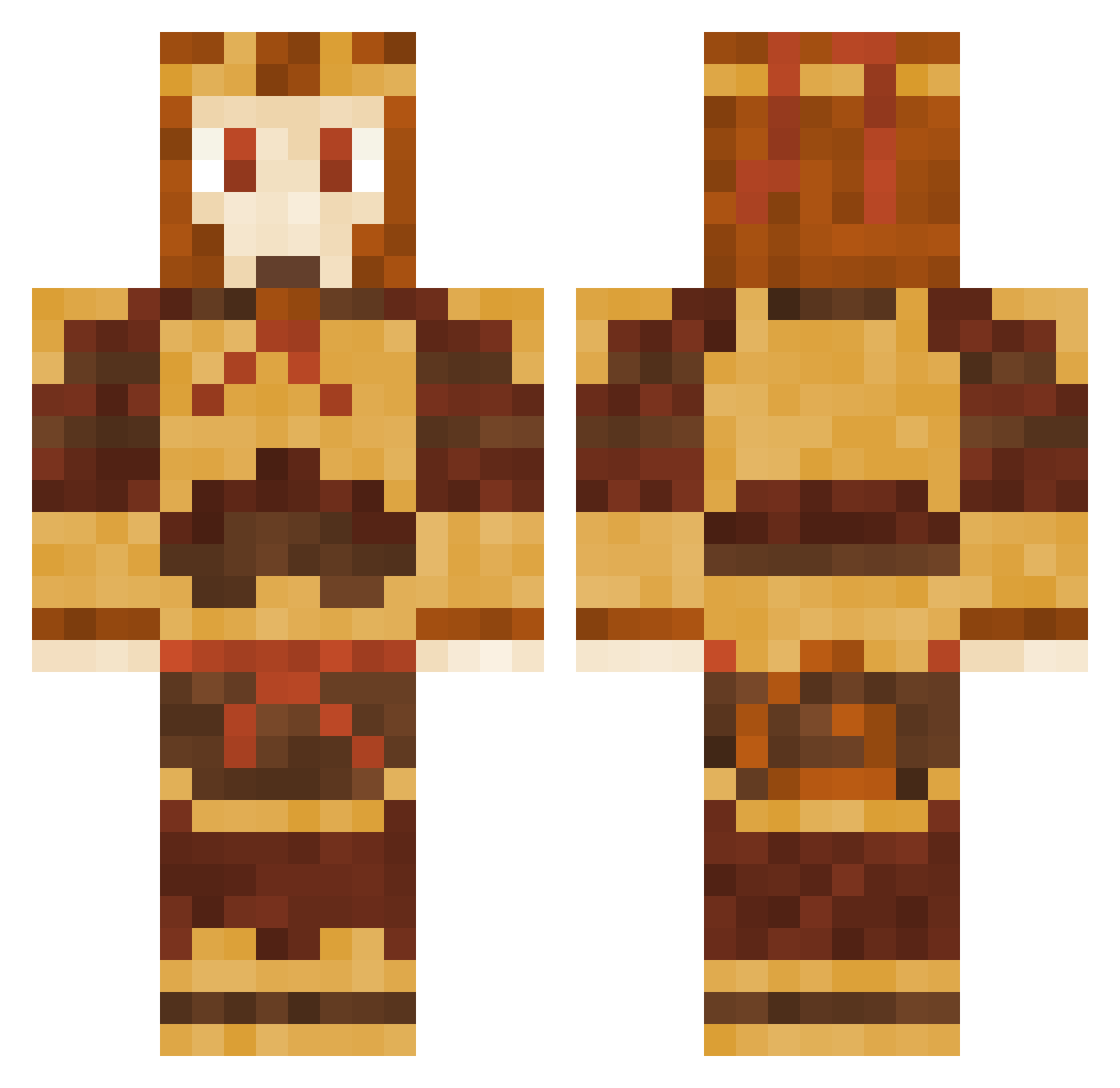 Zabian_Diamond Minecraft skin, front and back view