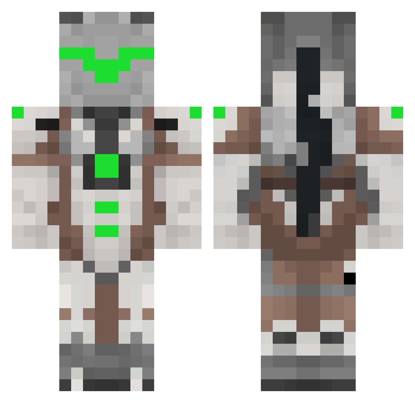 issydelz Minecraft skin, front and back view