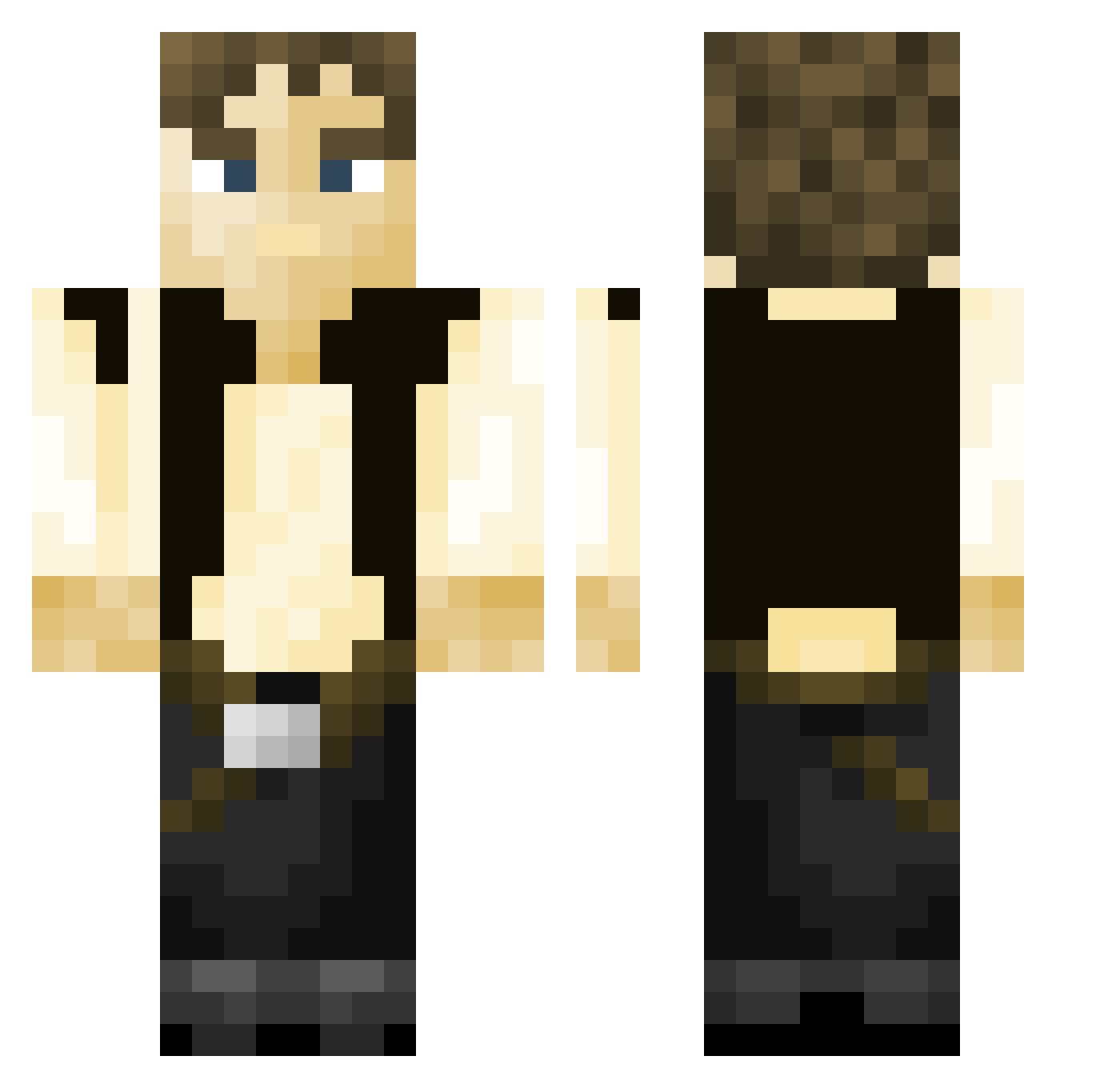 OwenGibbs14 Minecraft skin, front and back view