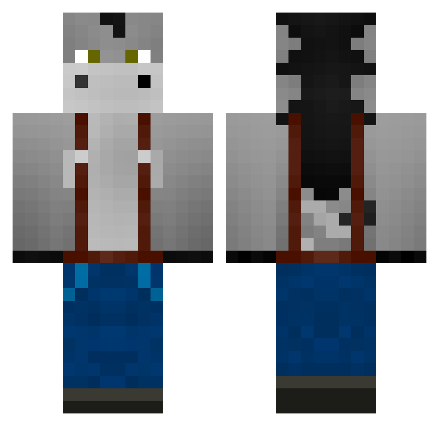 Elmo_quer_foder Minecraft skin, front and back view