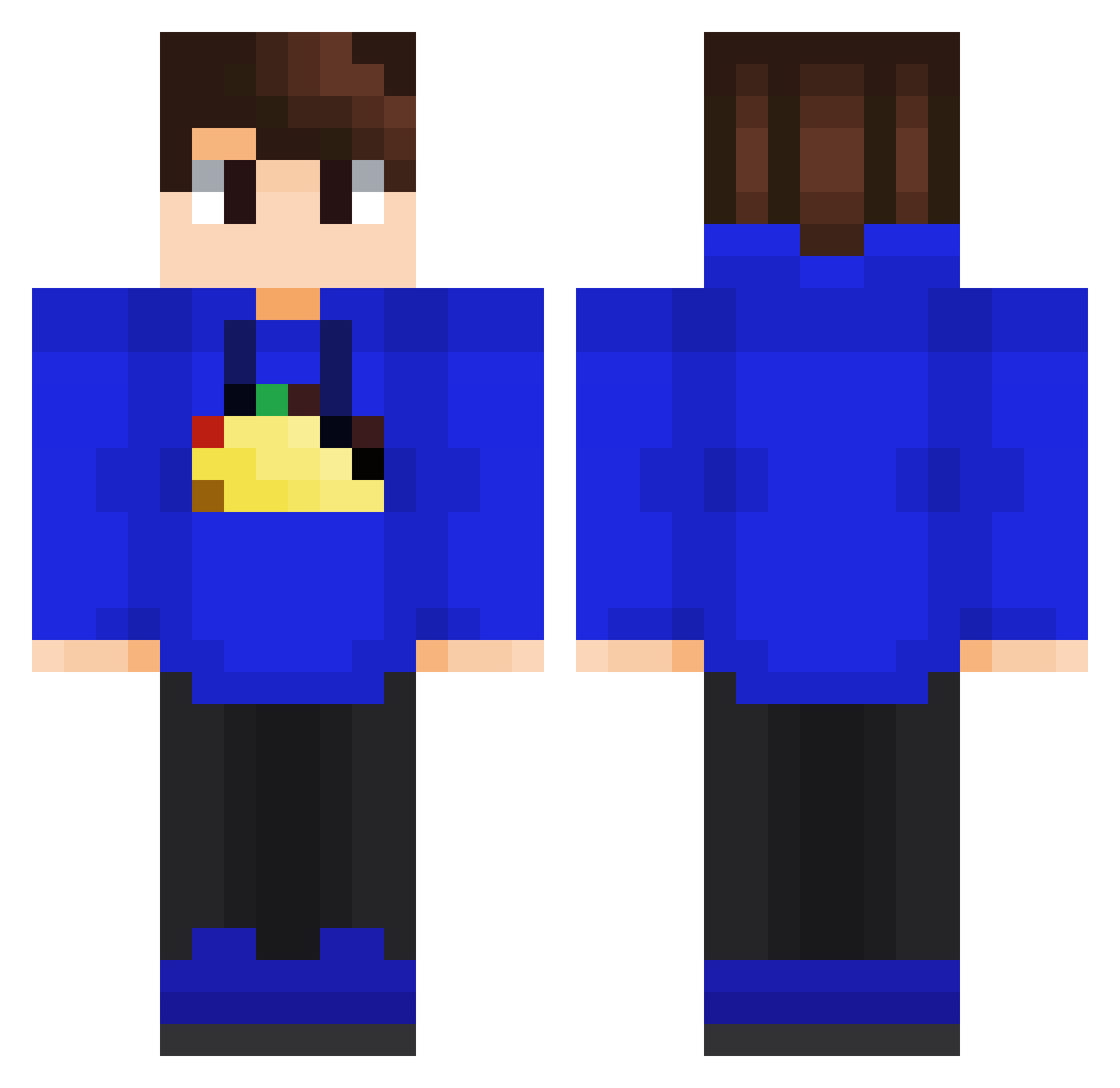 OffensiveTaco_ Minecraft skin, front and back view