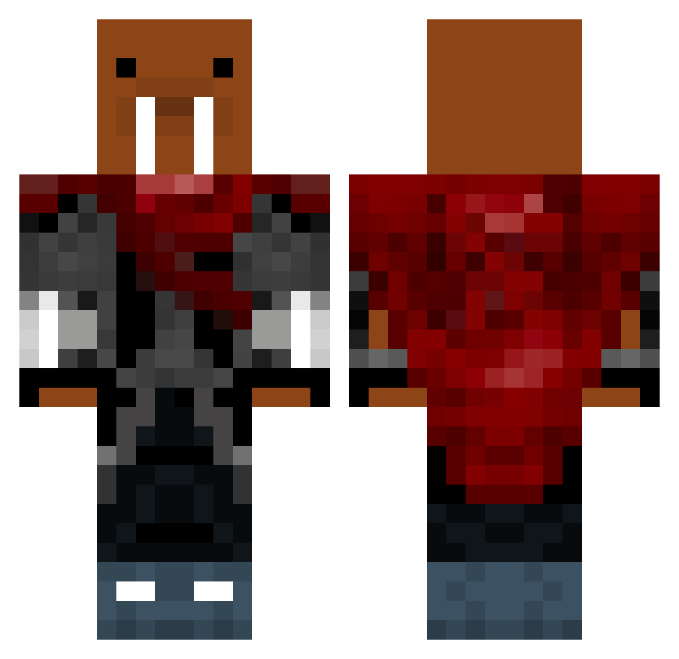Riley6215 Minecraft skin, front and back view